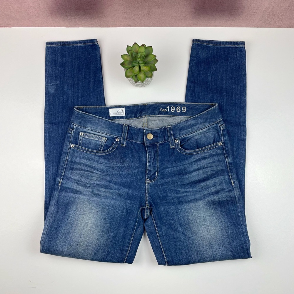 Gap 1969 Always Skinny Mitchum Blue Denim Jeans Casual Women Size 8 Comfort